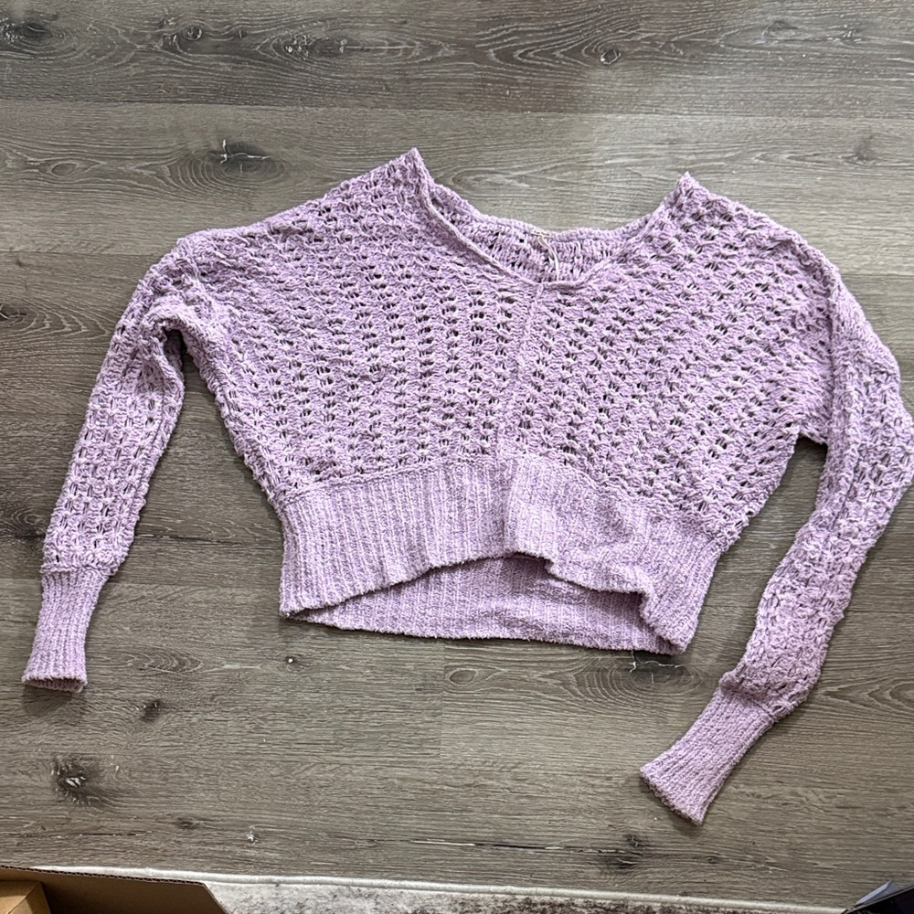 Free People Lavender Knit Women's Sweater